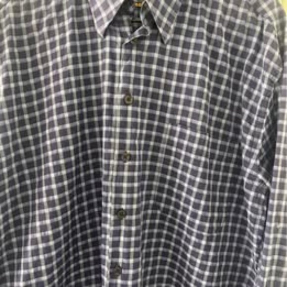 Jack Lipson Signature Men’s Blue Plaid Shirt | Made in Italy | Size L/XL - Picture 6 of 6